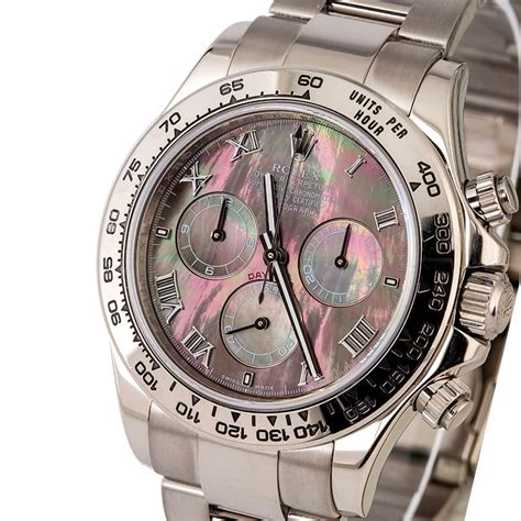 rolex daytona black mother of pearl